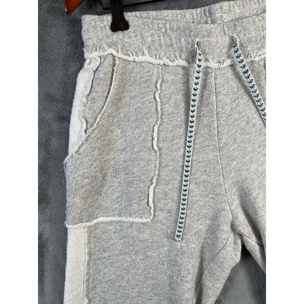 Sundance Sweatpants Womens Small Gray Fleece Cropped Lounge Raw Hem Cozy - Picture 7 of 10